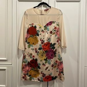Ted Baker London Ivory/Floral Dress